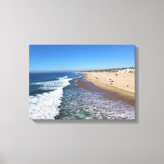 Huntington Beach, Californië Canvas Afdruk (Voorkant)