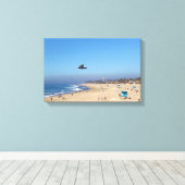 Huntington Beach, Californië Canvas Afdruk (Insitu (Houten vloer))