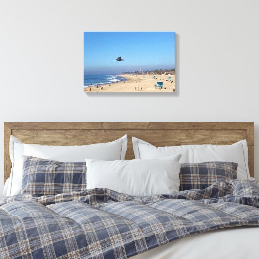 Huntington Beach, Californië Canvas Afdruk (Insitu (Slaapkamer))