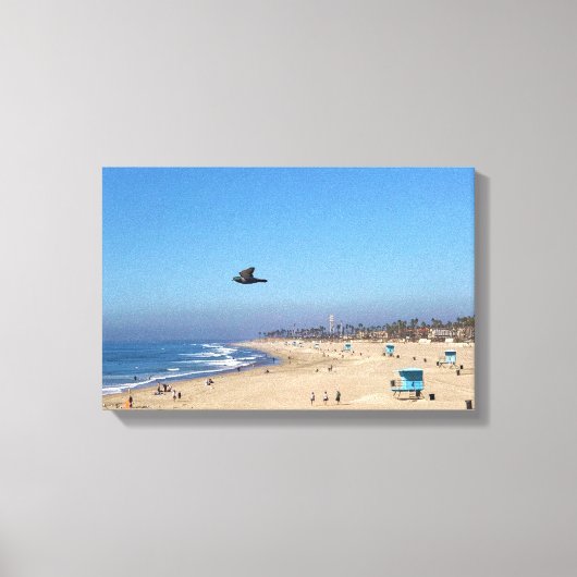 Huntington Beach, Californië Canvas Afdruk (Voorkant)