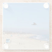 Huntington Beach, Californië Glazen Onderzetter (Achterkant)