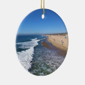 Huntington Beach, Californië Keramisch Ornament (Rechts)