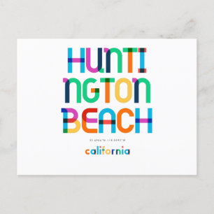 Huntington Beach Californië Mid Century, Pop Art, Briefkaart