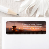 Huntington Beach Californië op maat Etiket (Insitu)