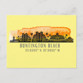 Huntington Beach City Silhouette Briefkaart