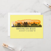 Huntington Beach City Silhouette Greeting Kaart (Voorkant / Achterkant in situ)