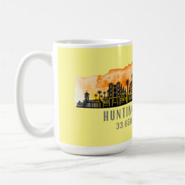 Huntington Beach City Silhouette Koffiemok