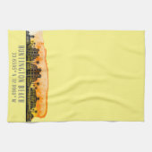 Huntington Beach City Silhouette Theedoek (Horizontaal)