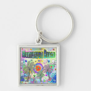 Huntington Beach Deep Dream Sleutelhanger