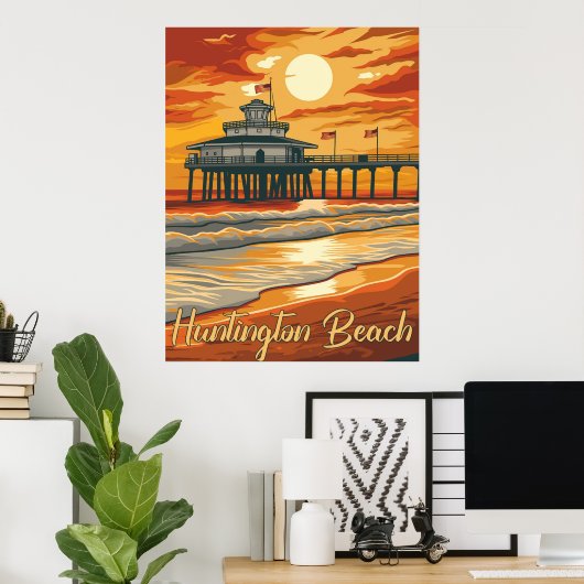 Huntington Beach - Een ontploffing uit het verlede Poster (Thuiskantoor)
