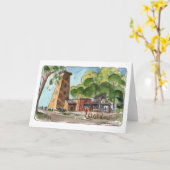 Huntington Beach Folded Greeting Card Kaart (Gele Bloem)