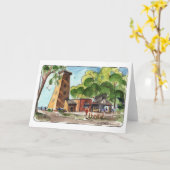Huntington Beach Folded Wenskaart Kaart (Gele Bloem)