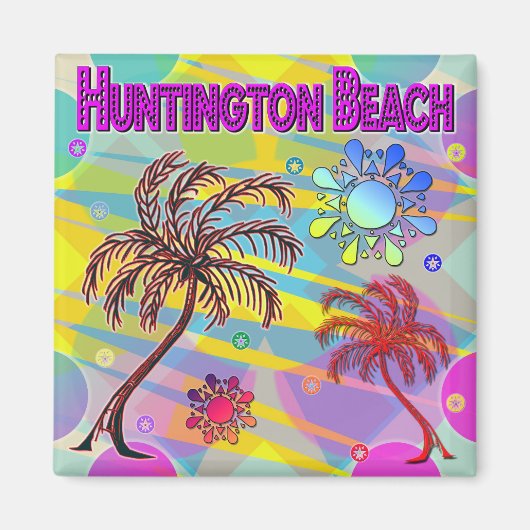 Huntington Beach Happy en Hope Magnet (Voorkant)