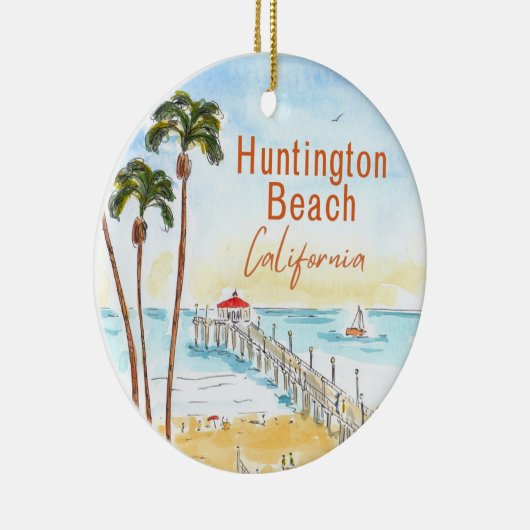 Huntington Beach Keramisch Ornament (Rechts)