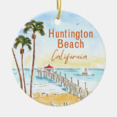 Huntington Beach Keramisch Ornament (Voorkant)