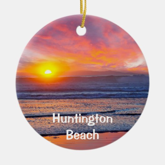 Huntington Beach Kerstversiering Keramisch Ornament (Voorkant)