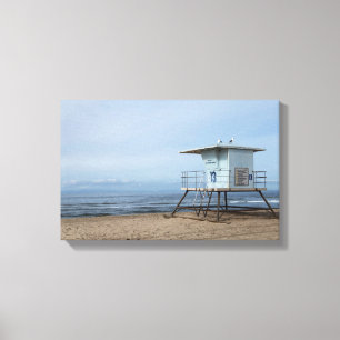 Huntington Beach Lifeguard Post 13 Canvas Afdruk