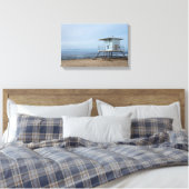 Huntington Beach Lifeguard Post 13 Canvas Afdruk (Insitu (Slaapkamer))