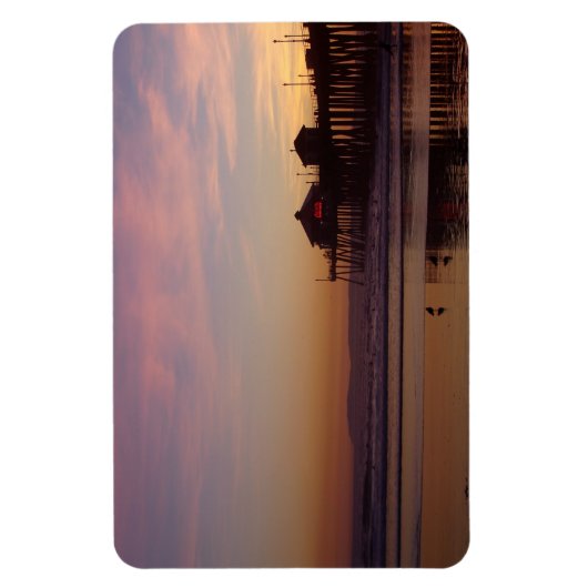 Huntington Beach Pier bij Sunset Flexi Magnet Magneet (Verticaal)