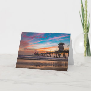 Huntington Beach Pier bij zonsondergang Kaart