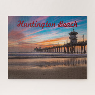 Huntington Beach Pier bij zonsondergang Legpuzzel