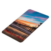 Huntington Beach Pier bij zonsondergang Magneet (Linkerzijde)