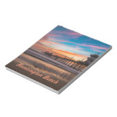 Huntington Beach Pier bij zonsondergang Notitieblo Notitieblok (Linkerzijde)