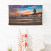 Huntington Beach Pier bij zonsondergang Spandoek (Insitu)