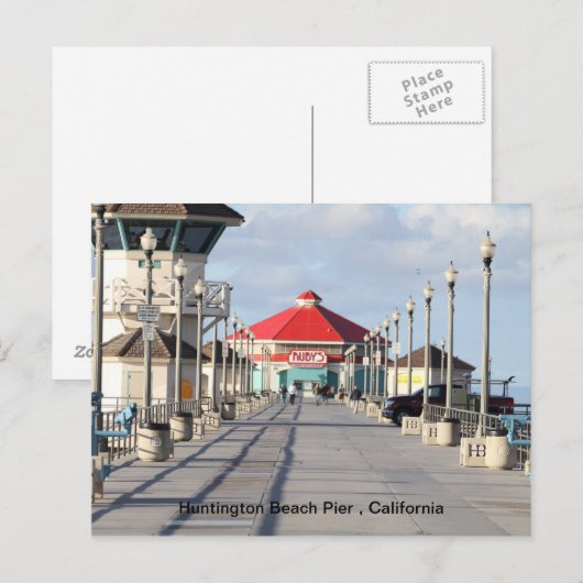 Huntington Beach Pier Briefkaart (Voorkant / Achterkant)
