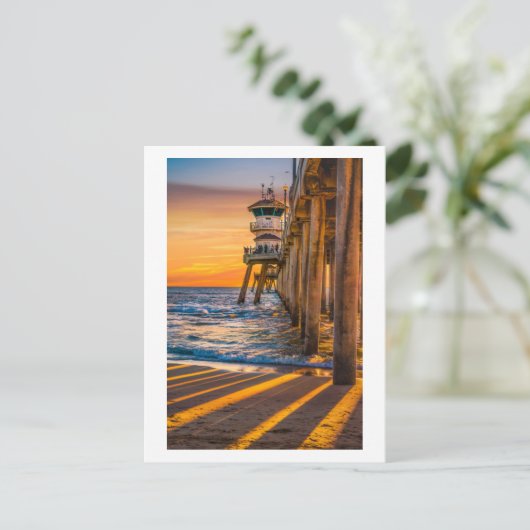 Huntington Beach Pier Briefkaart (Staand voorkant)