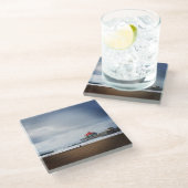 Huntington Beach Pier, CA Glazen Onderzetter (Schuin)