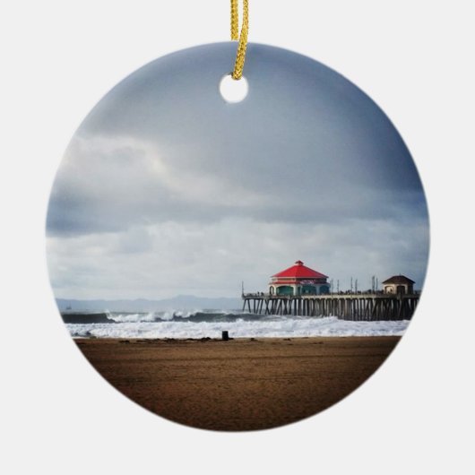 Huntington Beach Pier, CA Keramisch Ornament (Voorkant)