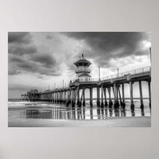 Huntington Beach pier " Ca Poster (Voorkant)