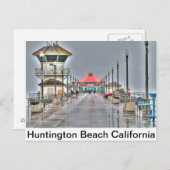 Huntington Beach Pier ' California Briefkaart (Voorkant / Achterkant)