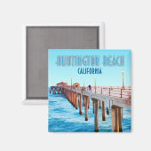 Huntington Beach Pier California Magneet (Voorkant / Achterkant)