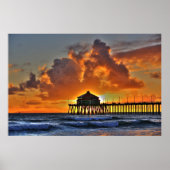 Huntington Beach Pier California Poster (Voorkant)