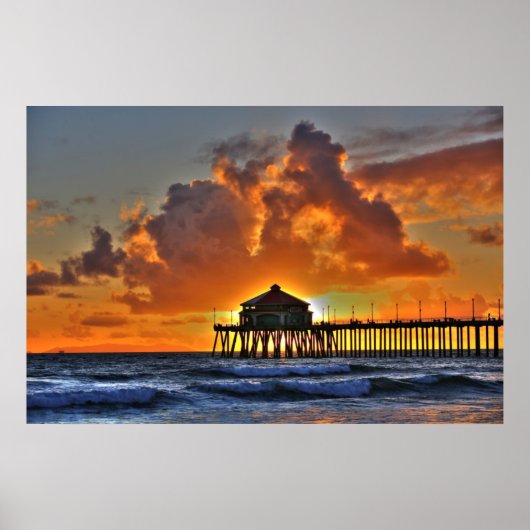 Huntington Beach Pier California Poster (Voorkant)