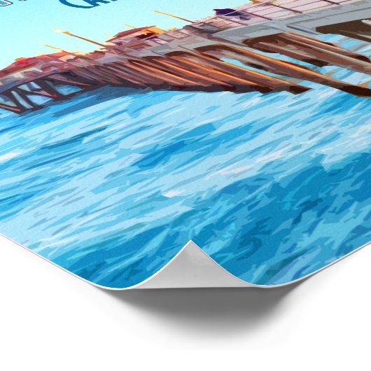 Huntington Beach Pier California  Poster (Hoek)