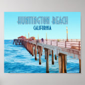 Huntington Beach Pier California  Poster (Voorkant)