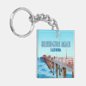 Huntington Beach Pier California  Sleutelhanger (Voorkant Links)
