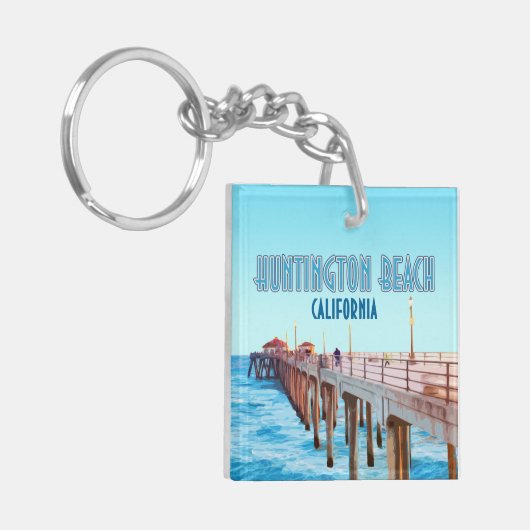 Huntington Beach Pier California  Sleutelhanger (Voorkant Links)