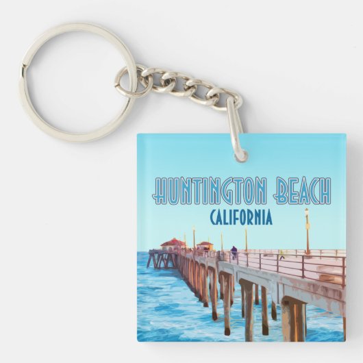 Huntington Beach Pier California  Sleutelhanger (Voorkant)