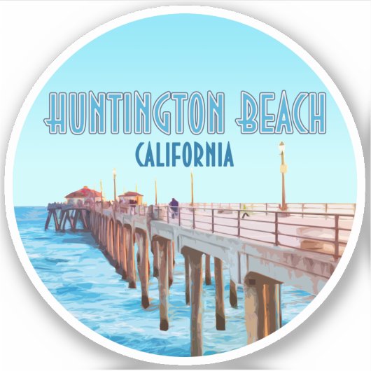 Huntington Beach Pier California  Sticker (Voorkant)
