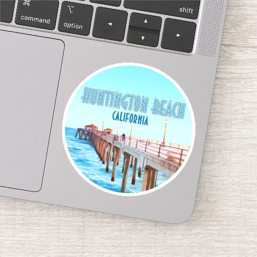 Huntington Beach Pier California  Sticker (Detail)