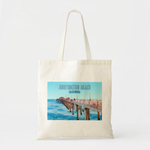 Huntington Beach Pier California Tote Bag