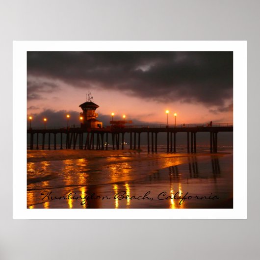 Huntington Beach Pier California Verenigde Staten Poster (Voorkant)