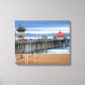Huntington Beach Pier, Californië Canvas Afdruk (Voorkant)