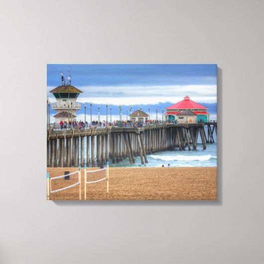 Huntington Beach Pier, Californië Canvas Afdruk (Voorkant)