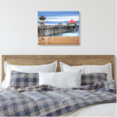 Huntington Beach Pier, Californië Canvas Afdruk (Insitu (Slaapkamer))