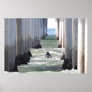 Huntington Beach Pier " Californië Poster